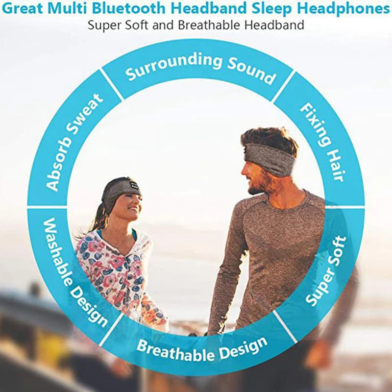 Factory Price Travel Music Handsfree Eye Mask Headsets Blue Tooth Sports Earphones Bulututh Wireless Headset Sleep Headphones