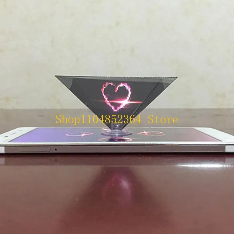Smartphone Projecteur d'hologramme 3D Images à 360 degrés Supports projecteur 3D Projecteur py-ramide N'importe quel smartphone