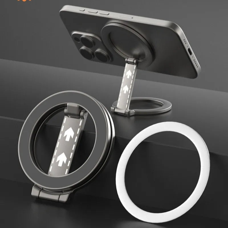 Mobile Phone Magnetic Finger Ring Holder for Magsafe Double sided Super Magnet Support Foldable Portable for iPhone17 16 Samsung