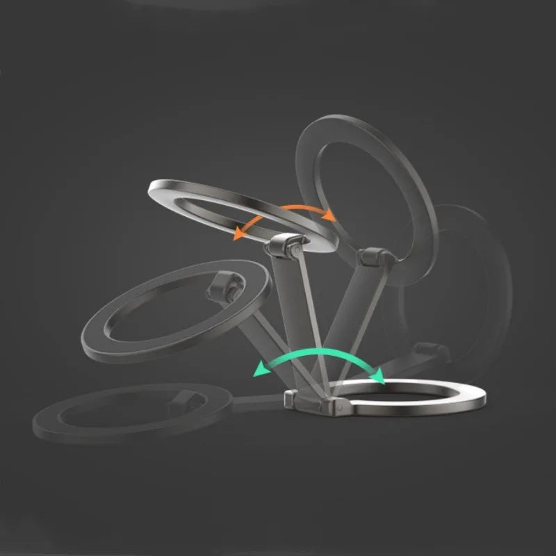 Mobile Phone Magnetic Finger Ring Holder for Magsafe Double sided Super Magnet Support Foldable Portable for iPhone17 16 Samsung