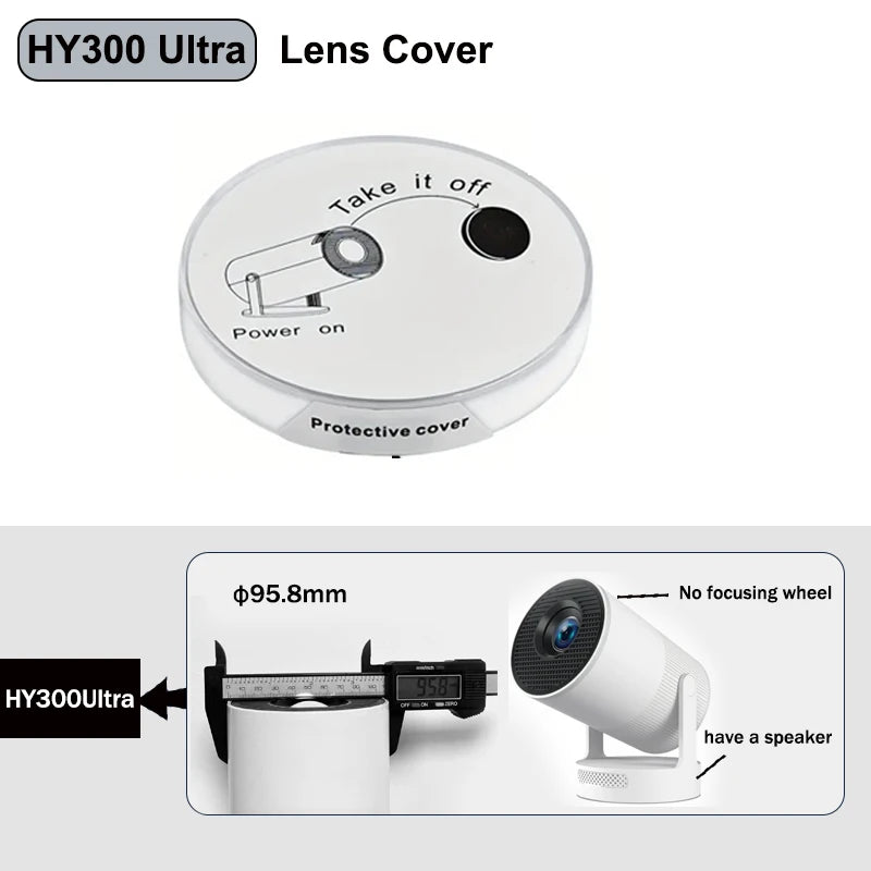 DITONG couvercle d'objectif de projecteur éviter la poussière protecteur d'objectif pour Magcubic HY300Pro + HY300Ultra accessoires de projecteur