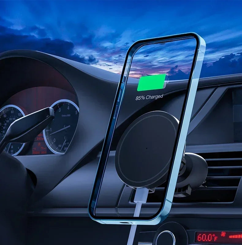 VIKEFON – chargeur magnétique sans fil pour voiture, pour iPhone 12 13 14 15 pro max, support de téléphone pour grille d'aération, charge rapide pour voiture