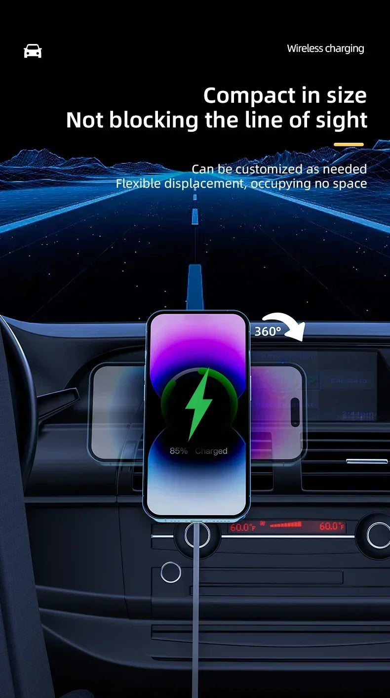 VIKEFON – chargeur magnétique sans fil pour voiture, pour iPhone 12 13 14 15 pro max, support de téléphone pour grille d'aération, charge rapide pour voiture