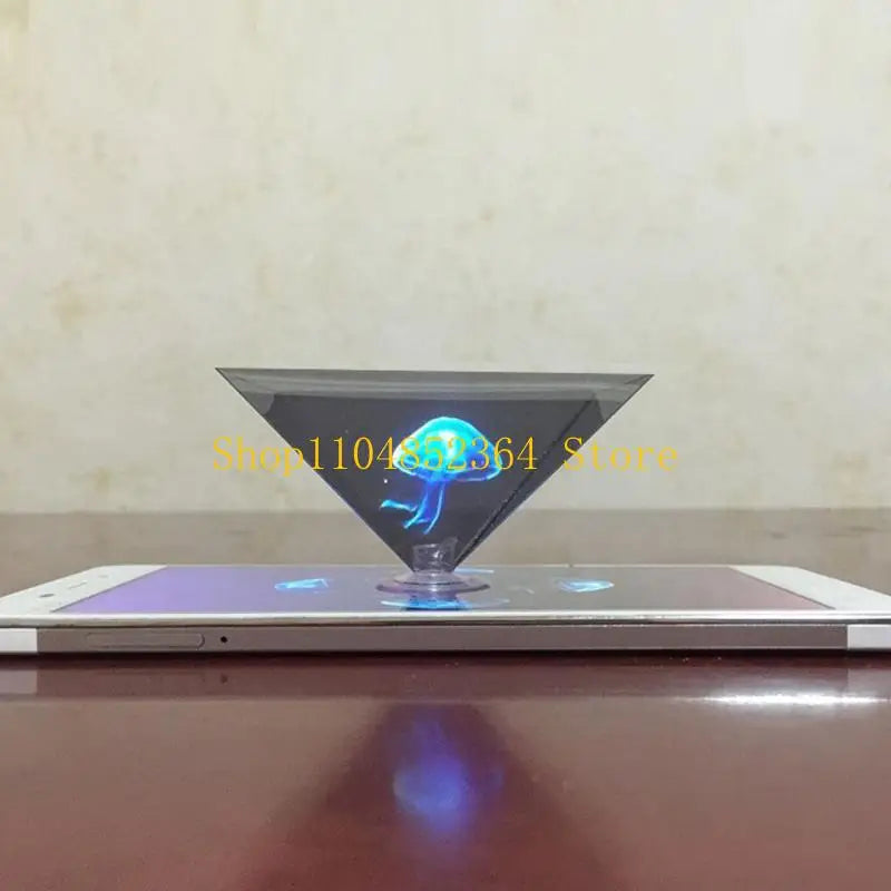 Smartphone Projecteur d'hologramme 3D Images à 360 degrés Supports projecteur 3D Projecteur py-ramide N'importe quel smartphone