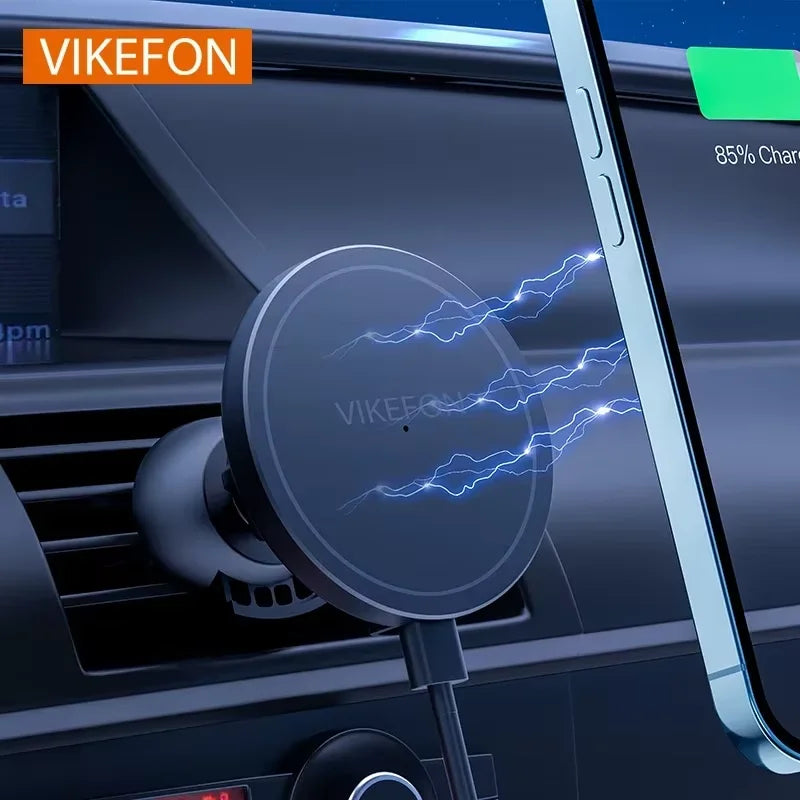 VIKEFON – chargeur magnétique sans fil pour voiture, pour iPhone 12 13 14 15 pro max, support de téléphone pour grille d'aération, charge rapide pour voiture
