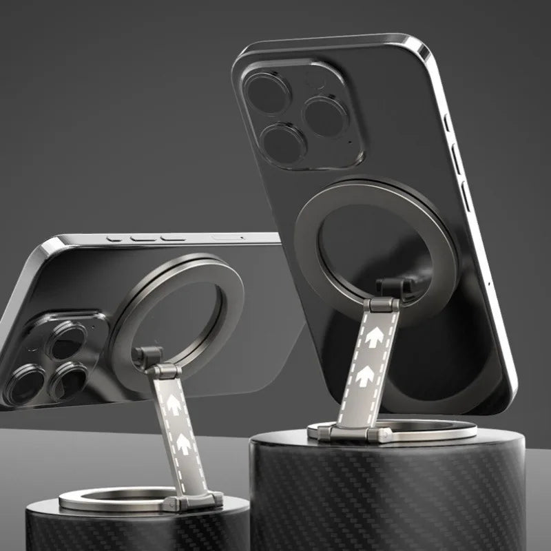Mobile Phone Magnetic Finger Ring Holder for Magsafe Double sided Super Magnet Support Foldable Portable for iPhone17 16 Samsung