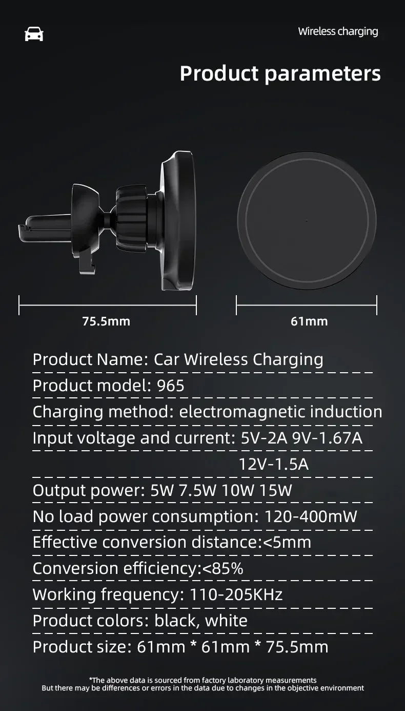 VIKEFON – chargeur magnétique sans fil pour voiture, pour iPhone 12 13 14 15 pro max, support de téléphone pour grille d'aération, charge rapide pour voiture