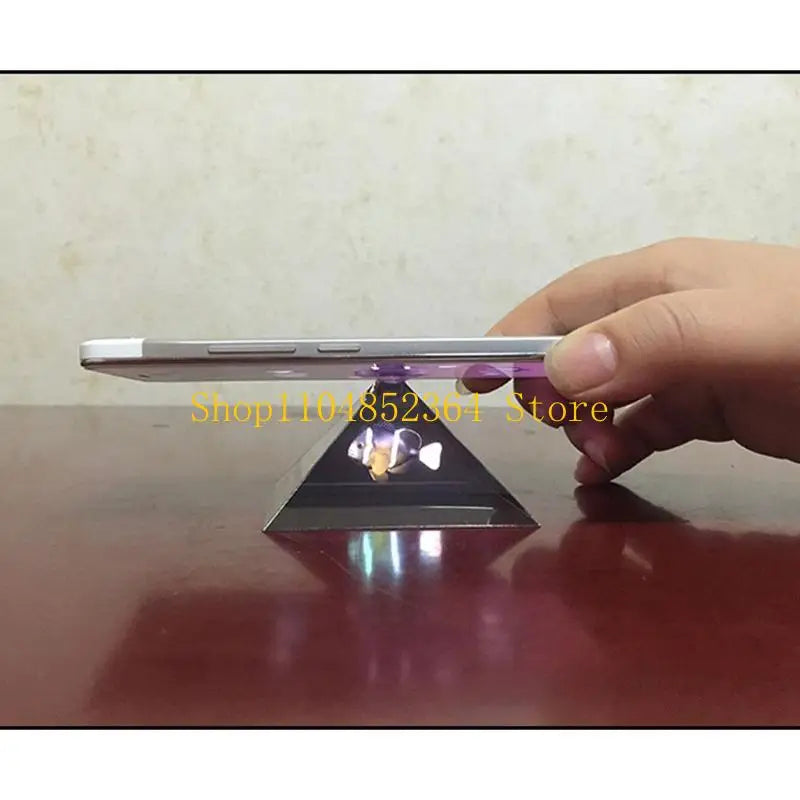 Smartphone Projecteur d'hologramme 3D Images à 360 degrés Supports projecteur 3D Projecteur py-ramide N'importe quel smartphone