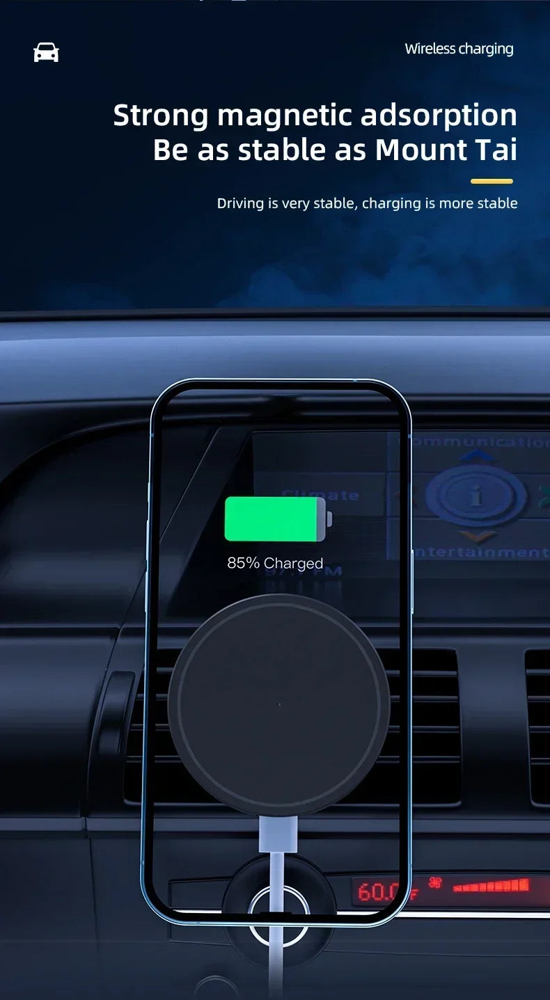 VIKEFON – chargeur magnétique sans fil pour voiture, pour iPhone 12 13 14 15 pro max, support de téléphone pour grille d'aération, charge rapide pour voiture