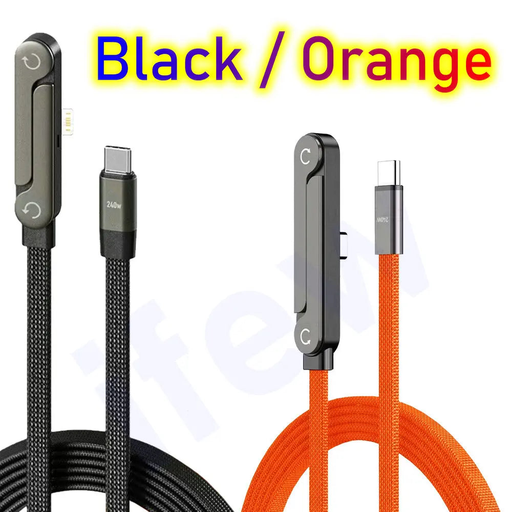 Câble USB-C 2M Pliable + Adaptateur 6A