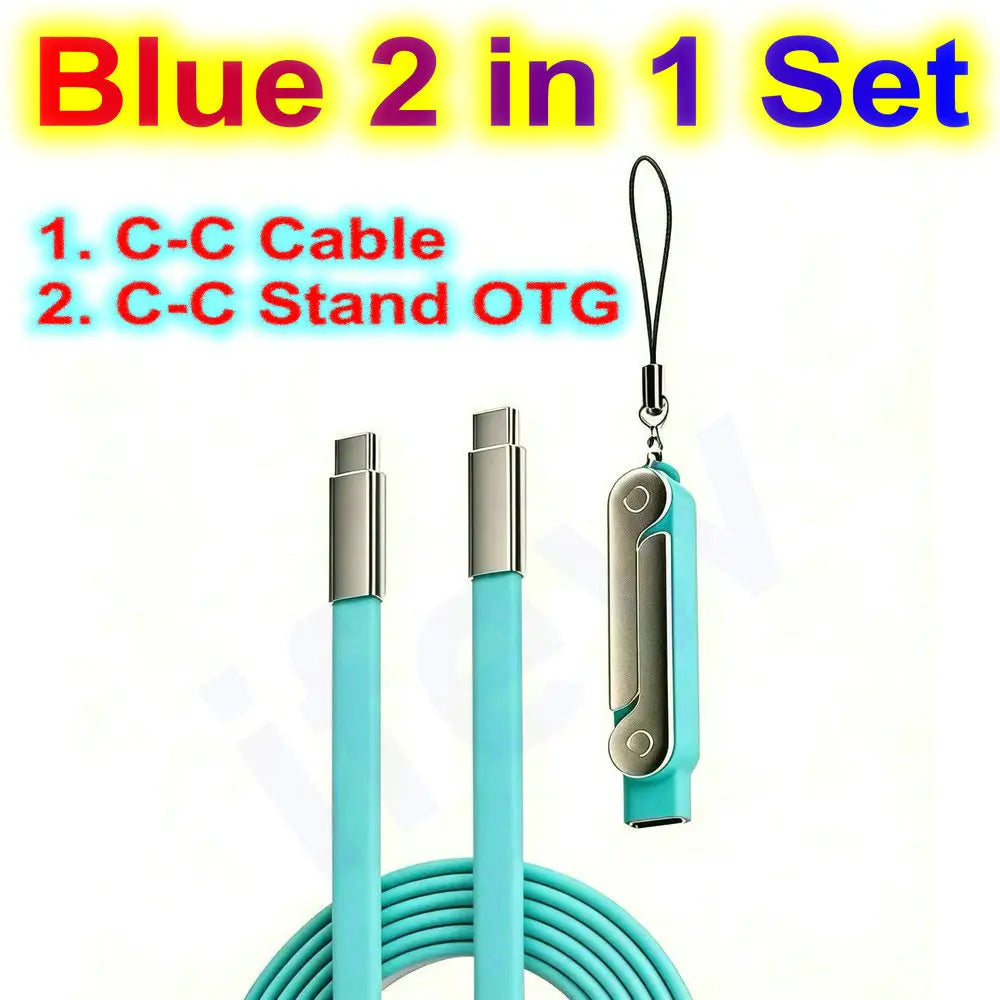 Câble USB-C 2M Pliable + Adaptateur 6A