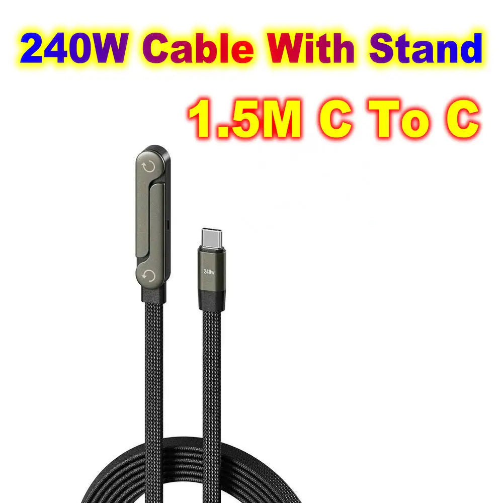 Câble USB-C 2M Pliable + Adaptateur 6A