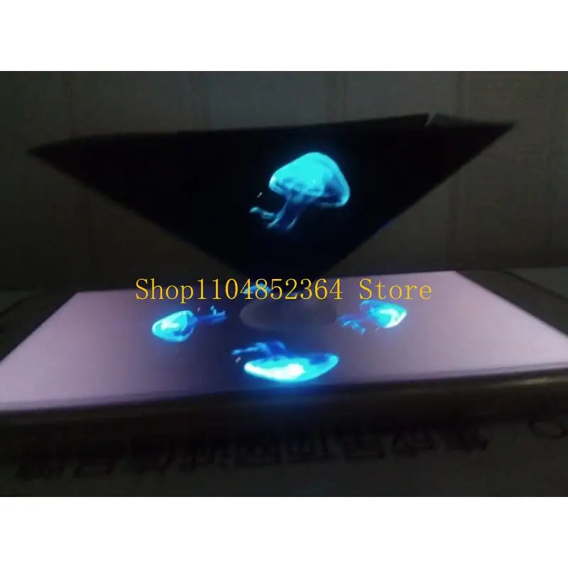 Smartphone Projecteur d'hologramme 3D Images à 360 degrés Supports projecteur 3D Projecteur py-ramide N'importe quel smartphone