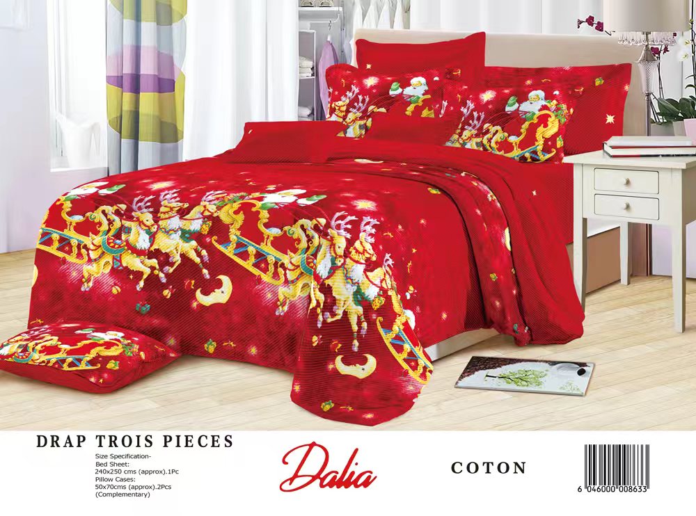 Draps Dalia – 100% Coton Égyptien – Double Lit