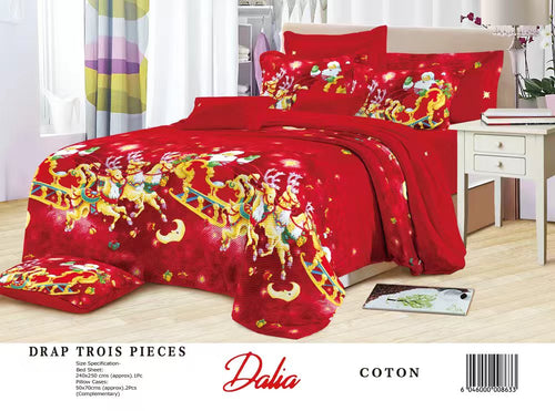 Draps Dalia – 100% Coton Égyptien – Double Lit